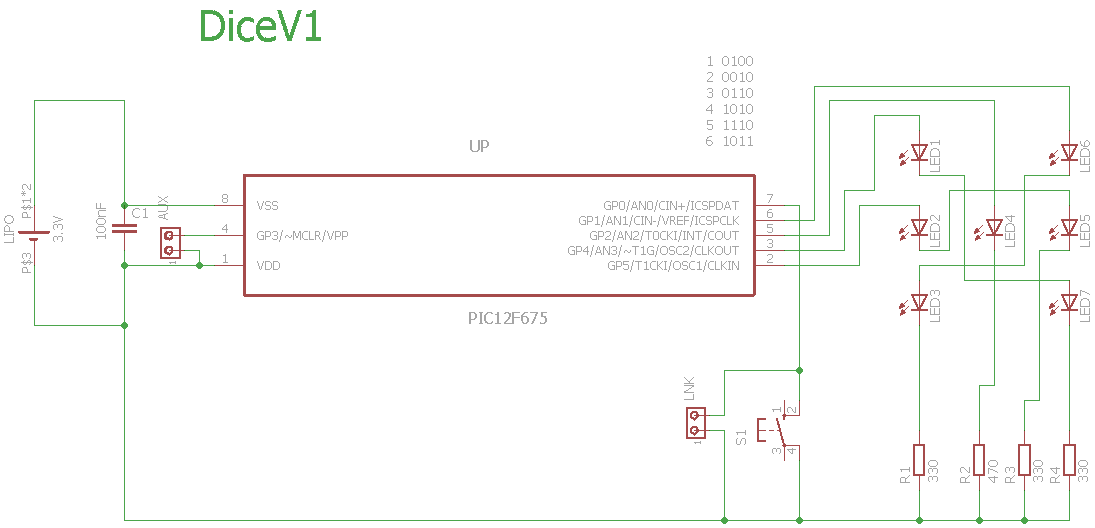 Dice Kit Circuit diagram Extreme Kits