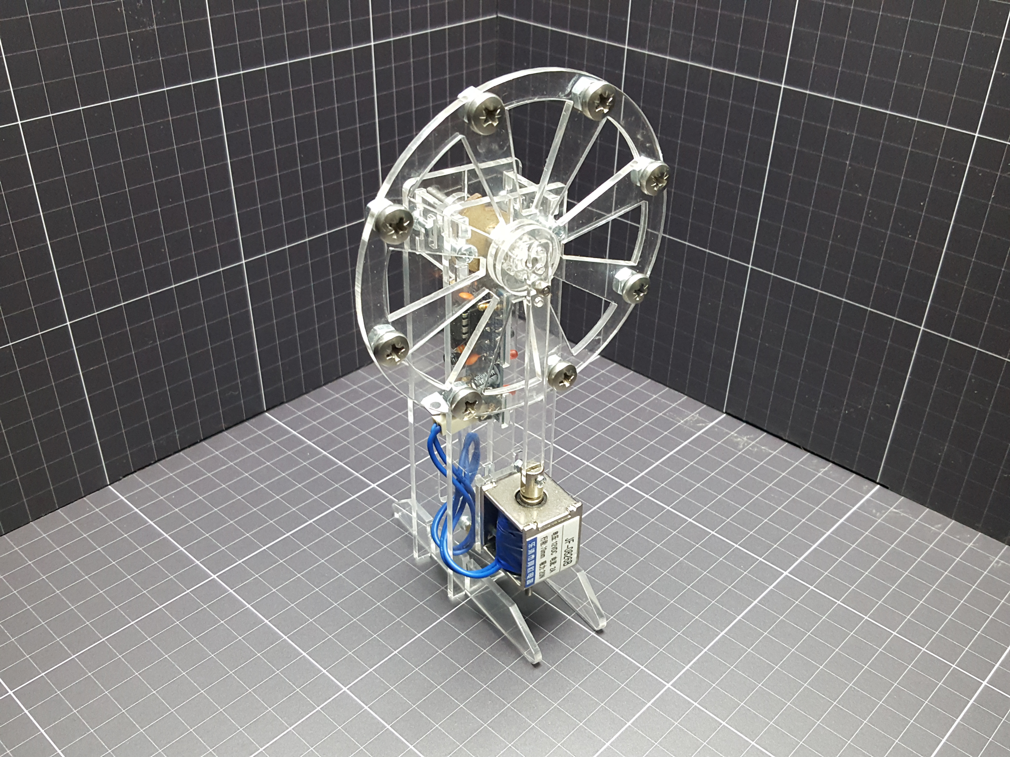 Solenoid Engine single, a complete solenoid engine made from acrylic